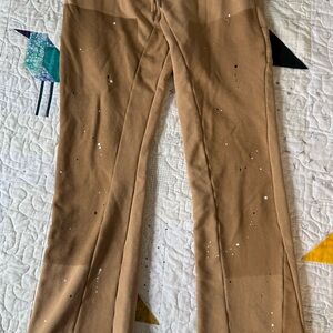 EPTM Women’s Splatter Sweats- L -tan